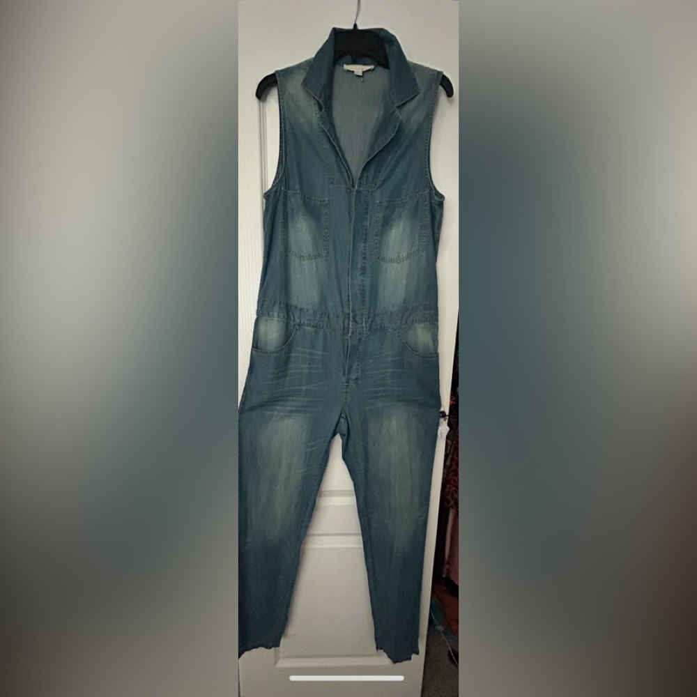 Chic Sleeveless Blue Jumpsuit
